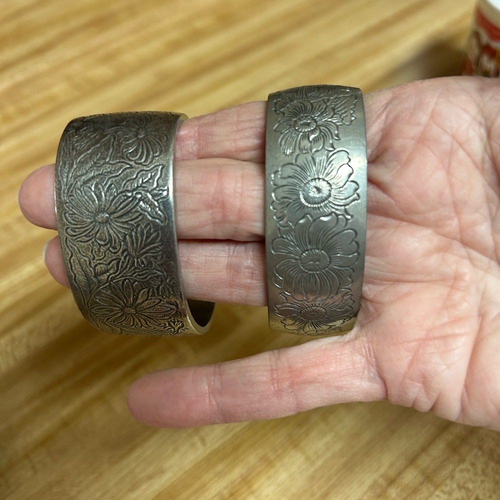 Set of Pewter Cuffs